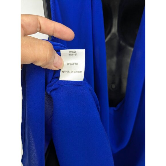 Haute Hippie Sheer Blouse Women Size L 100% Slik Slouch Open Back Preppy Office - Picture 14 of 15